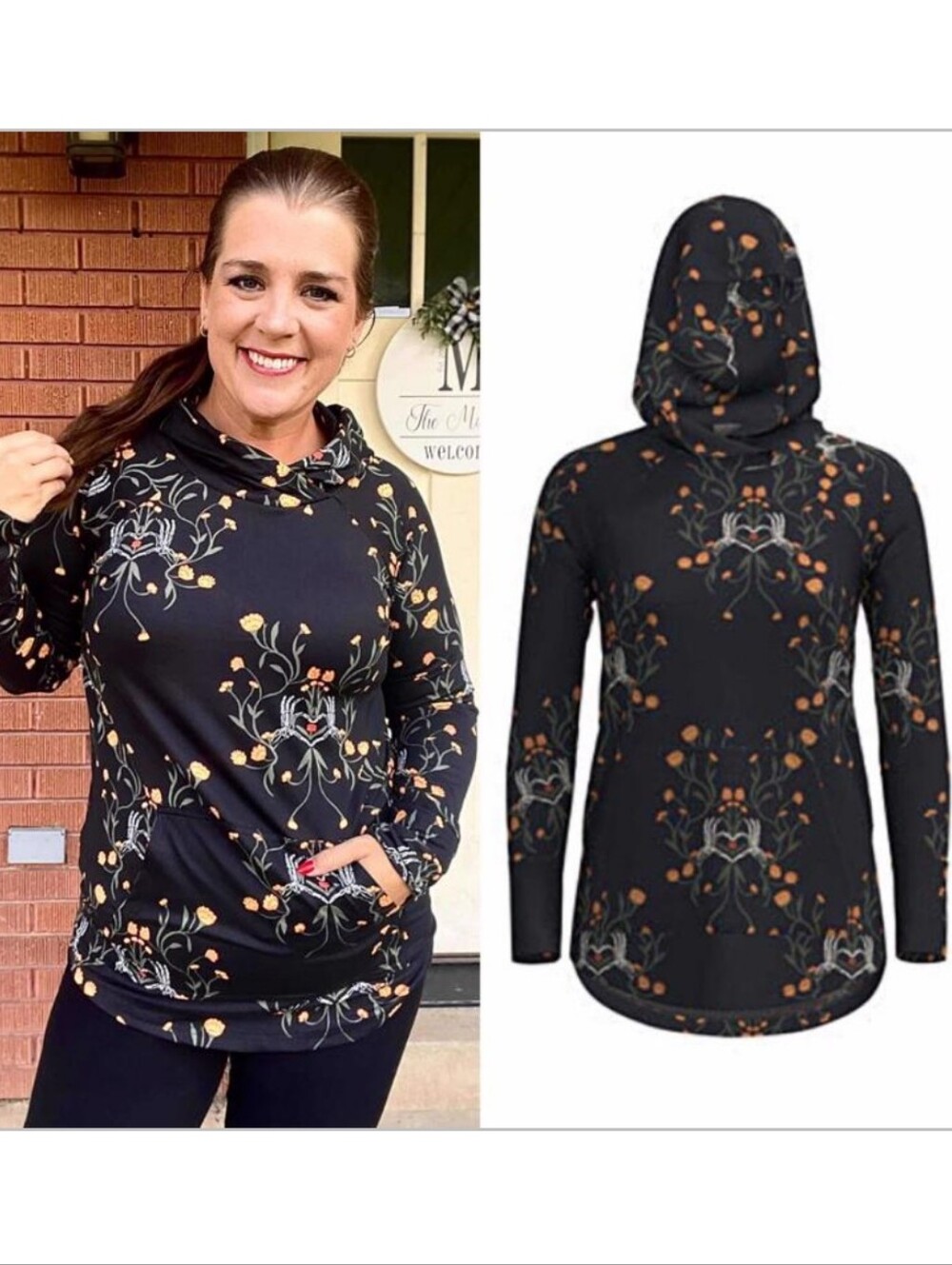 Lularoe Halloween Womens |2XL| Black Dress to Possess Amber Lighweight Hoodie